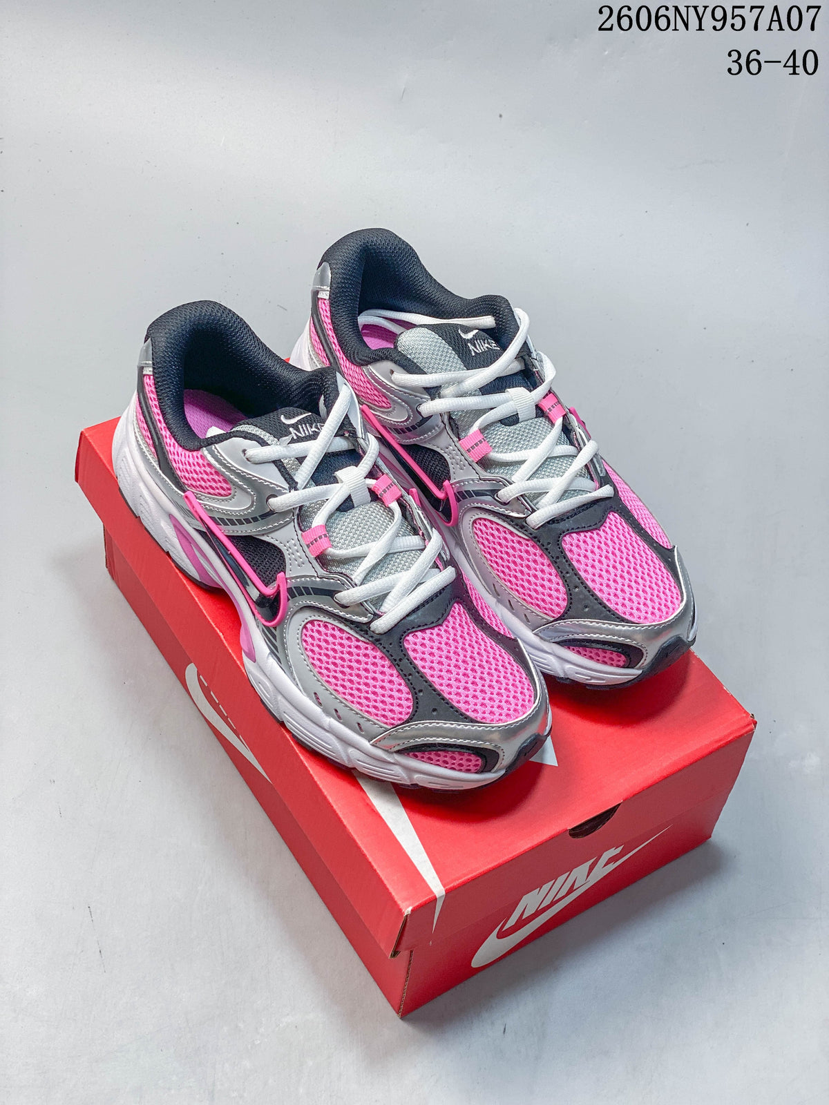 Nike V5 RNR Sneakers in Silver, Pink and Black