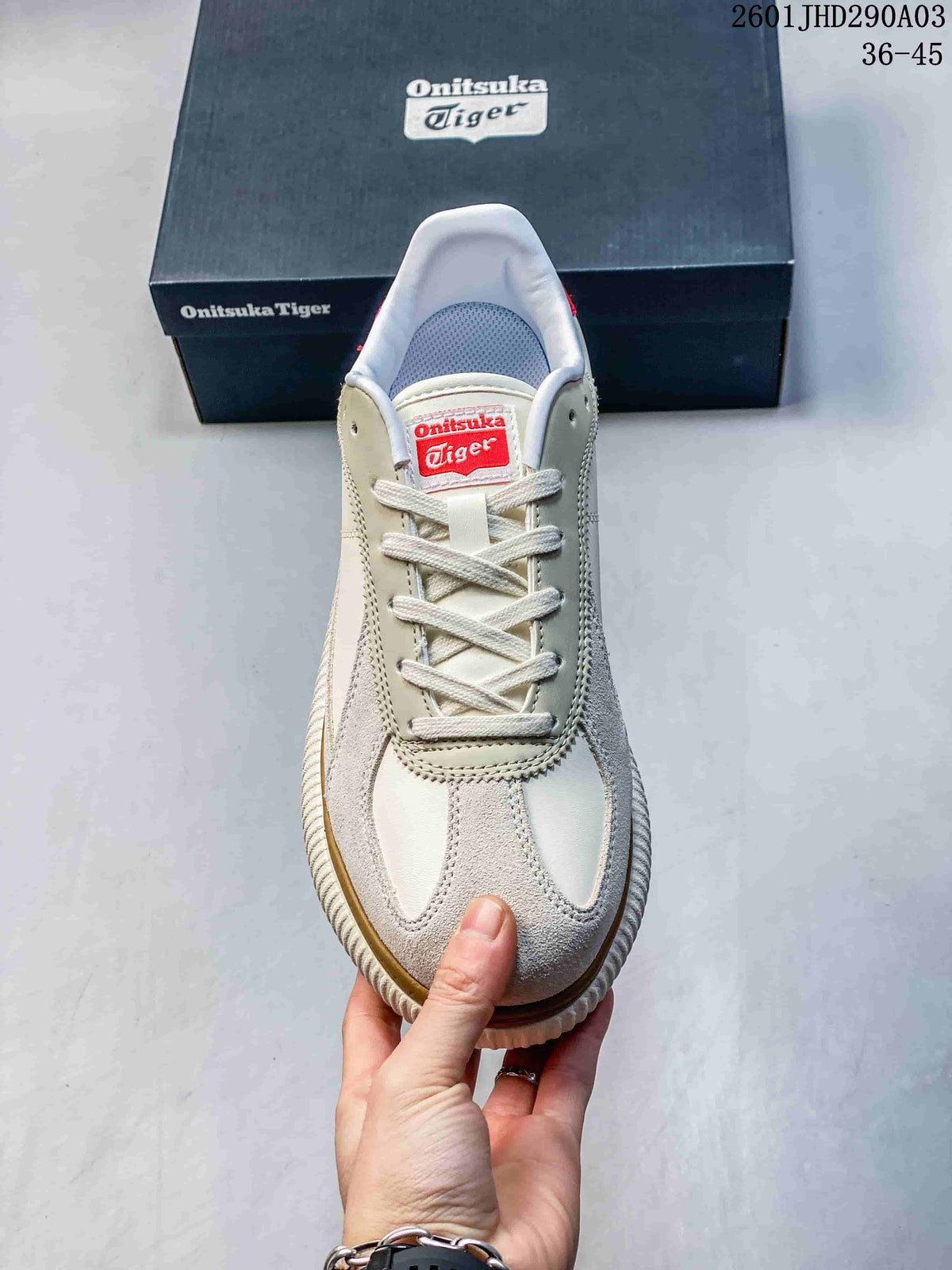 Onitsuka Tiger Delecity Low-Top Sneakers White Beige Red