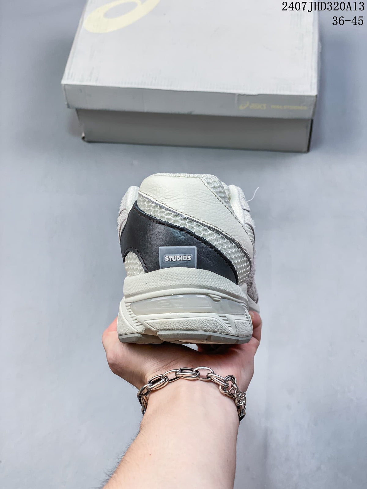 ASICS GEL-1130 Retro Running Sneakers in Cream and Gray