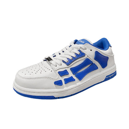 White and Blue Low-Top Sneakers MFS003-123