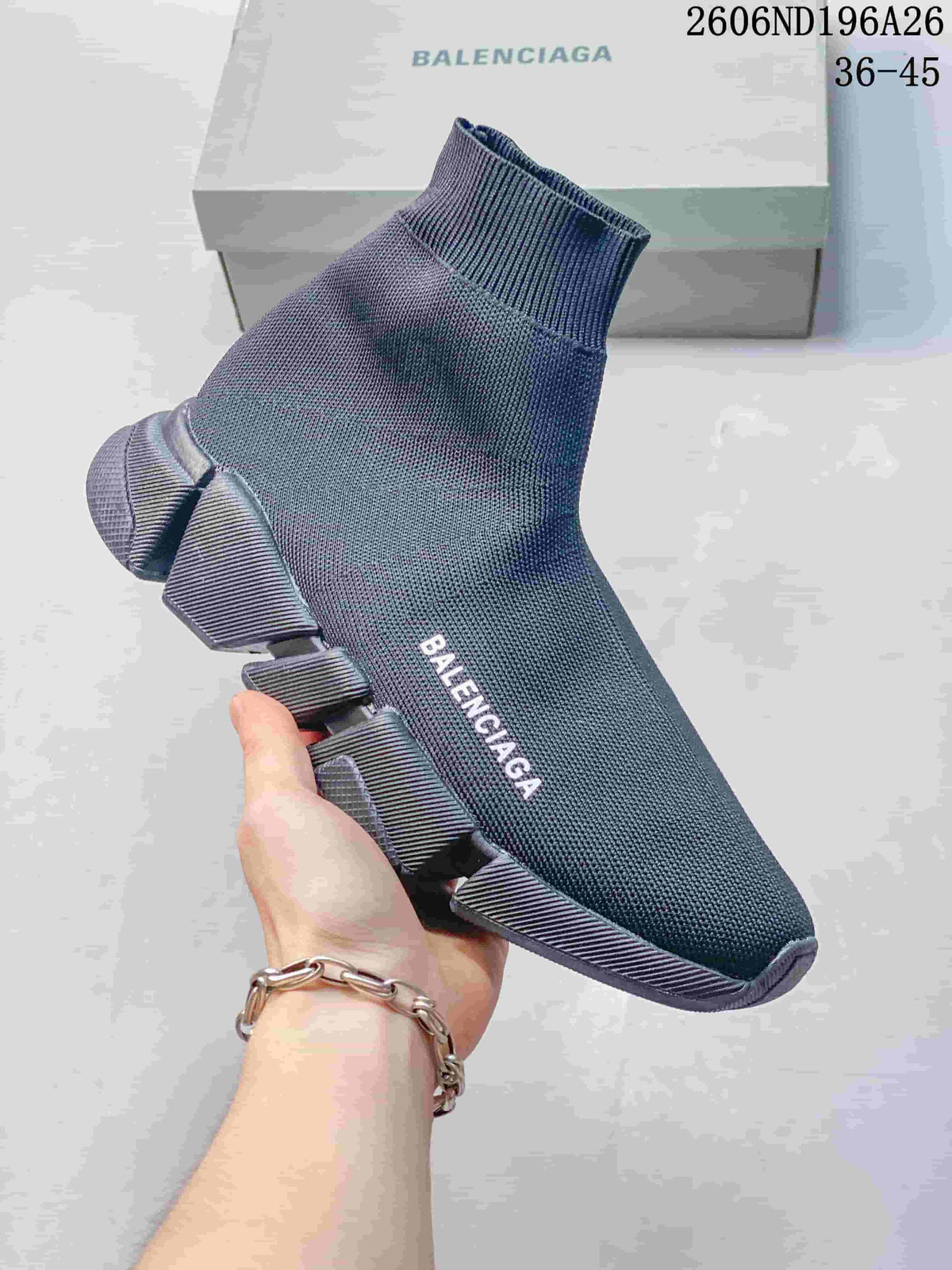 Balenciaga Sock-Style Sneakers in Charcoal Grey