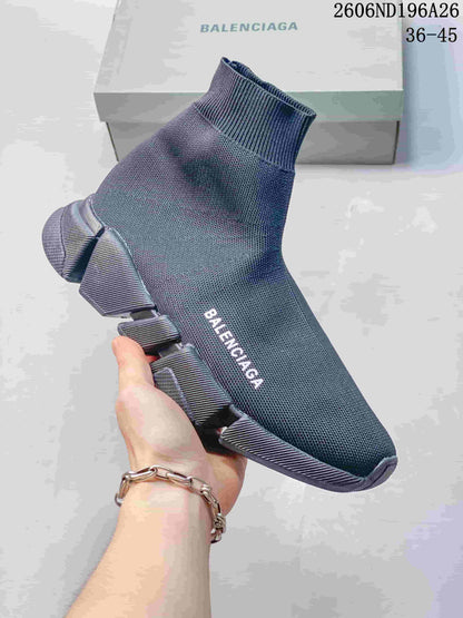 Balenciaga Sock-Style Sneakers in Charcoal Grey