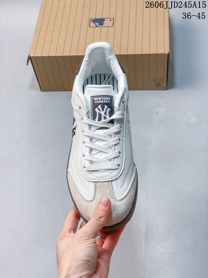MLB Los Angeles Dodgers Low-Top Casual Sneakers, White and Gray