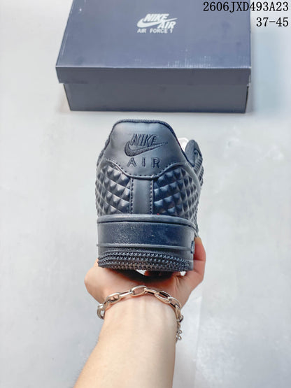 Nike Air Force 1 '07 Low Star-Embossed Sneakers, Charcoal