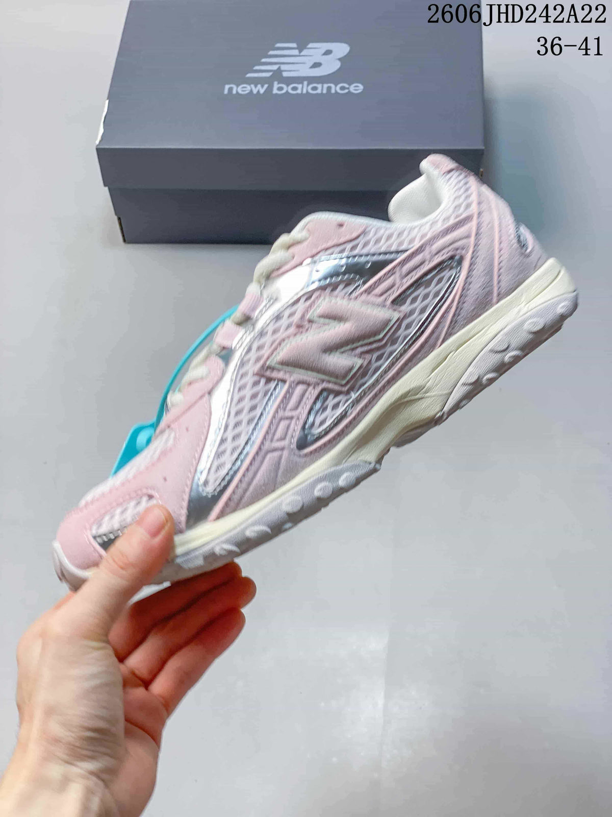 New Balance 204L Pink and Silver Mesh Sneakers