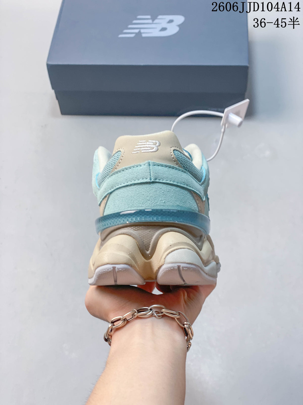 New Balance 9060 Sneakers in Aqua and Cream