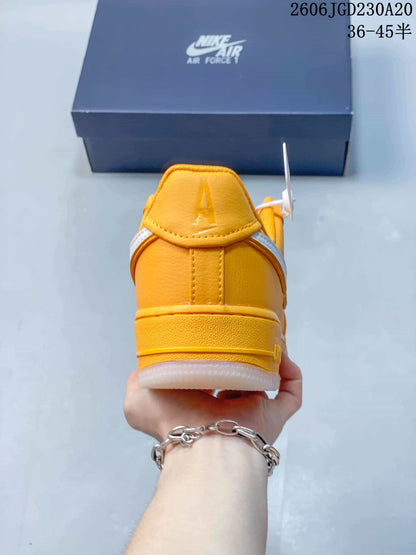 Nike Air Force 1 Low Sneakers in Yellow and White