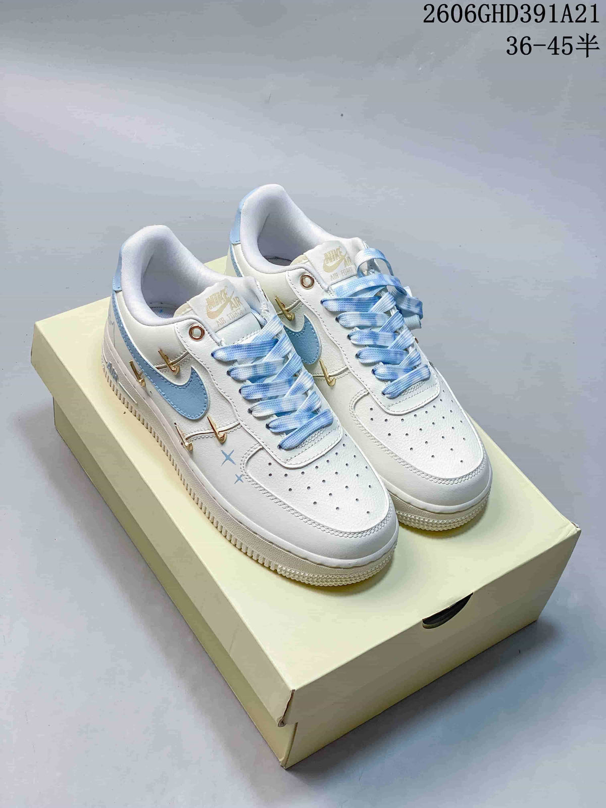 Nike Air Force 1 Low New Year White and Blue Sneakers