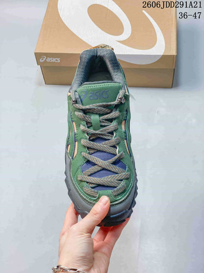 ASICS Gel-Pickax Trail-Inspired Sneakers in Green and Blue