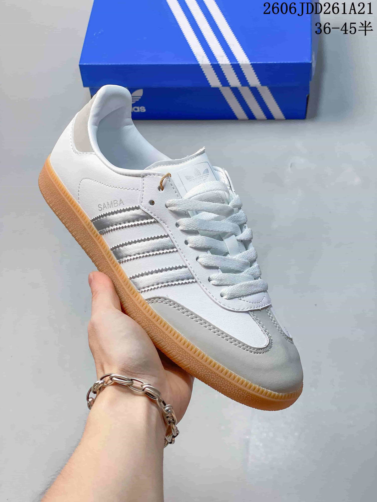 adidas Samba OG Low-Top Sneakers White and Silver