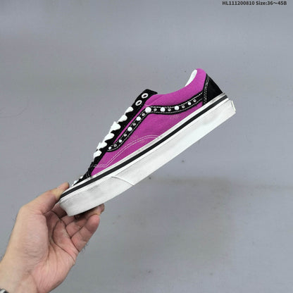 Vans Old Skool Platform Low-Top Sneakers, Purple and Black