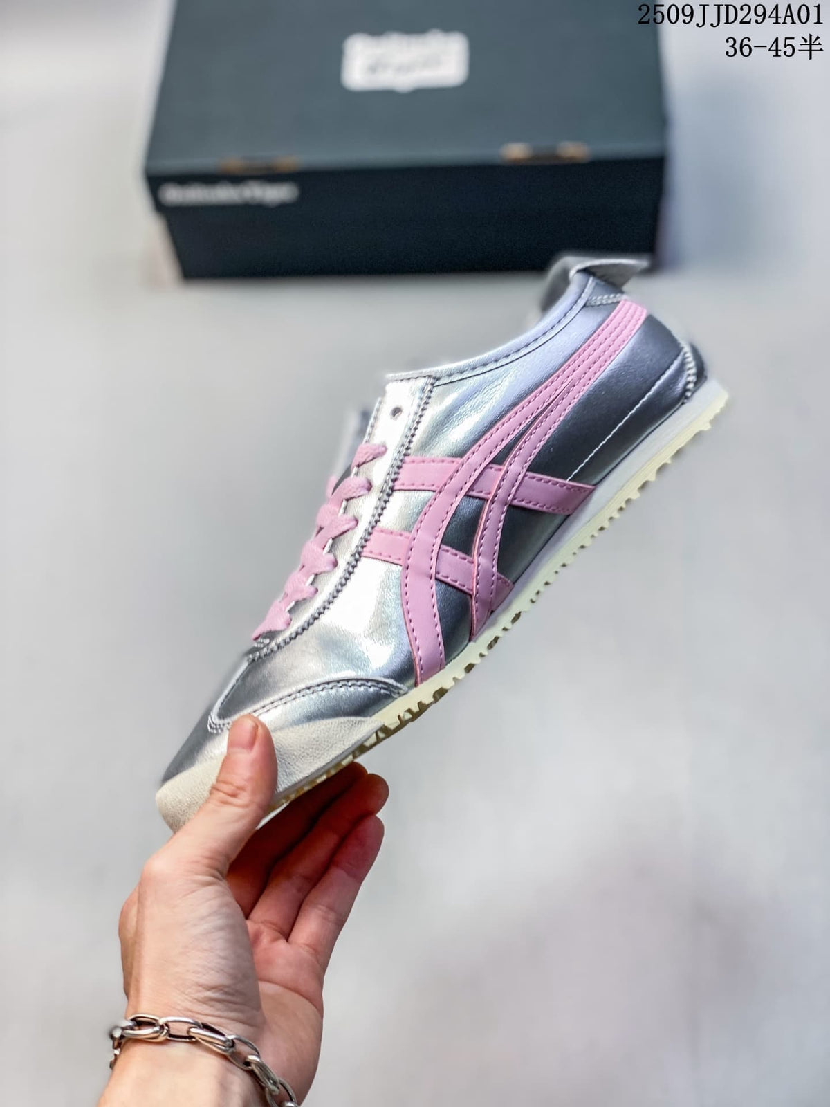 Onitsuka Tiger Mexico 66 Silver Pink Sneakers