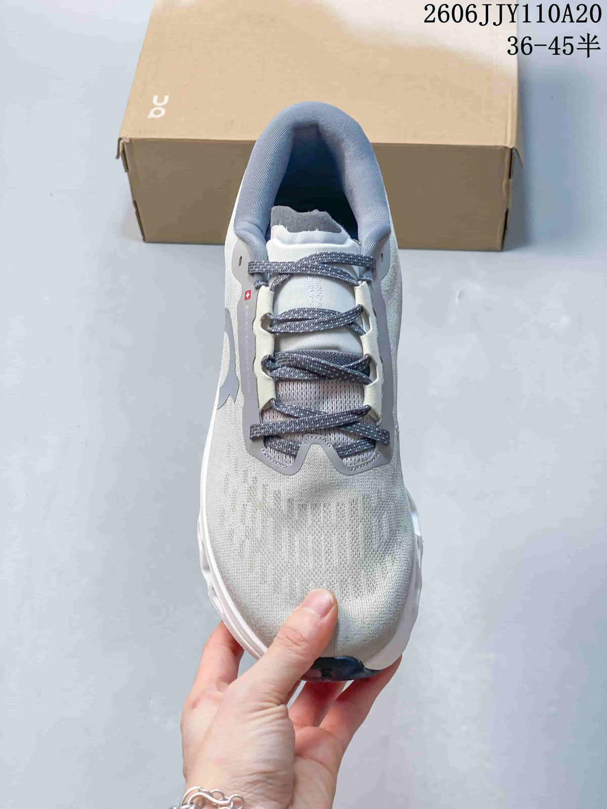 On Cloudmonster 3 Running Shoes in Light Gray