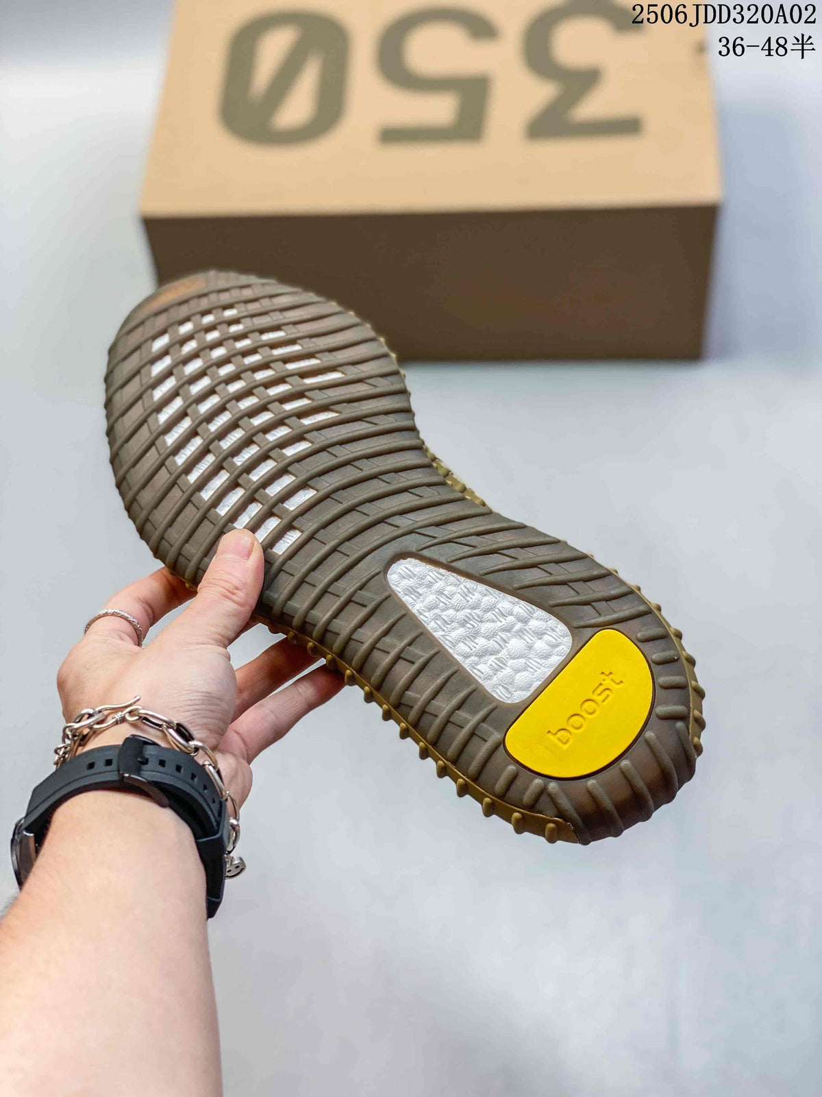 Adidas Yeezy Boost 350 Knit Sneakers in Tan