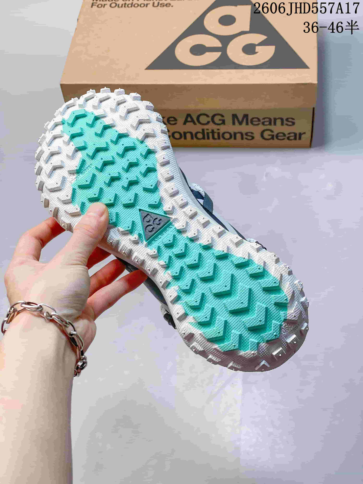 Nike ACG Mountain Fly Trail Sneakers White Black Aqua