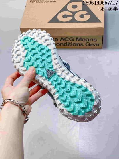 Nike ACG Mountain Fly Trail Sneakers White Black Aqua