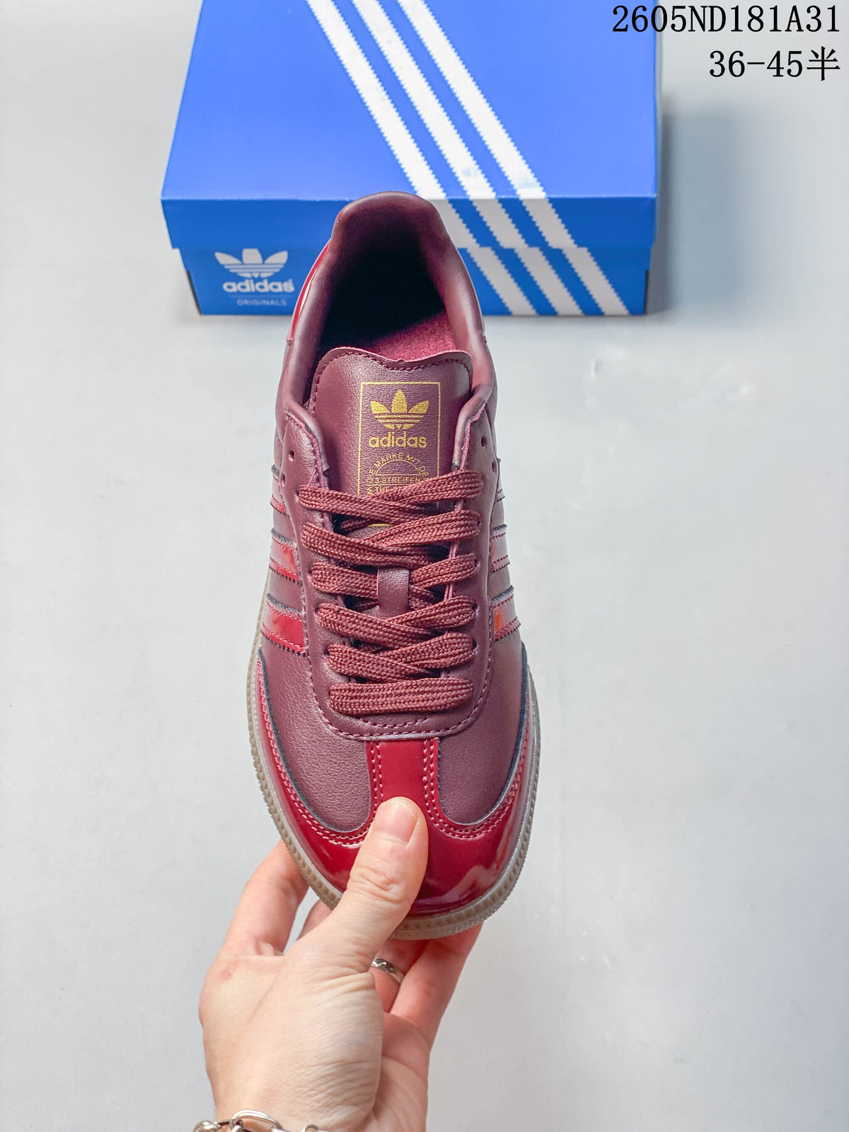 Adidas Samba OG Low-Top Sneakers, Burgundy and Red