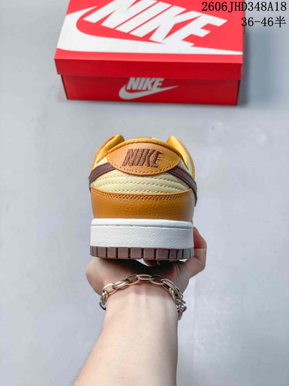 Nike SB Dunk Low Cream and Brown Skate Shoes