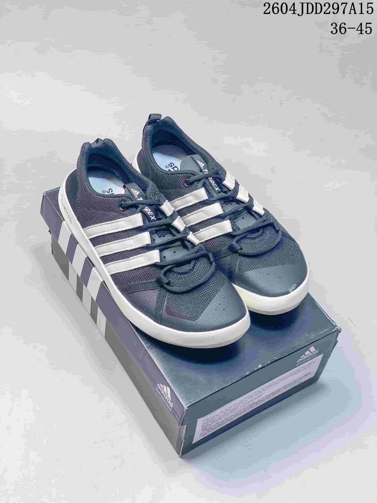 adidas Terrex CC Boat Water Shoes, Dark Gray and White