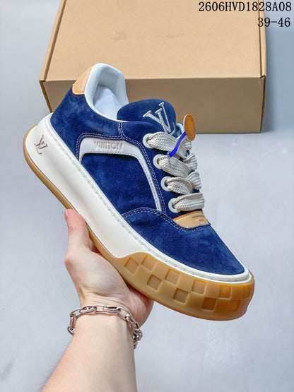 Louis Vuitton Low-Top Sneakers with Chunky Gum Sole