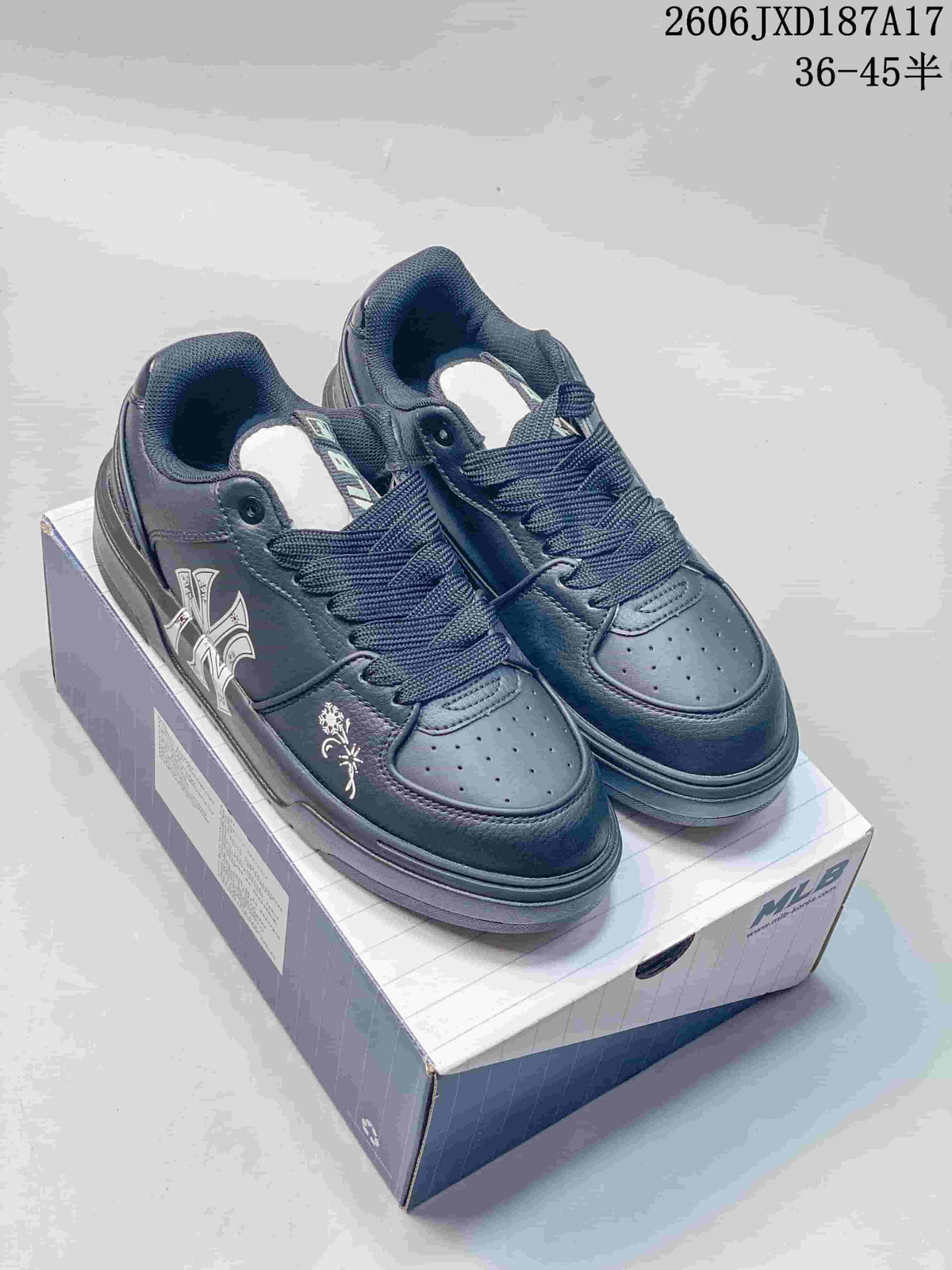 MLB Chunky Liner Denim Low-Top Sneakers, Navy, 3ASXM046N