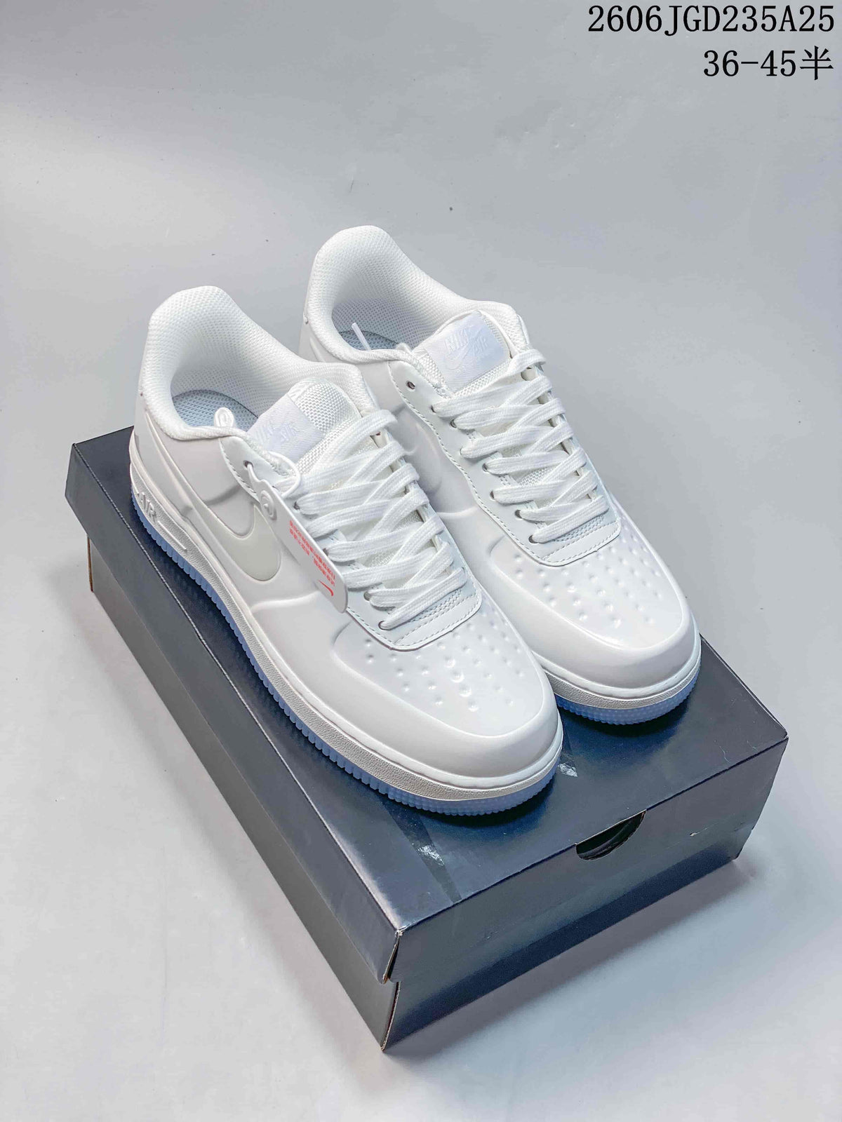Nike Air Force 1 Low Sneakers in White and Charcoal