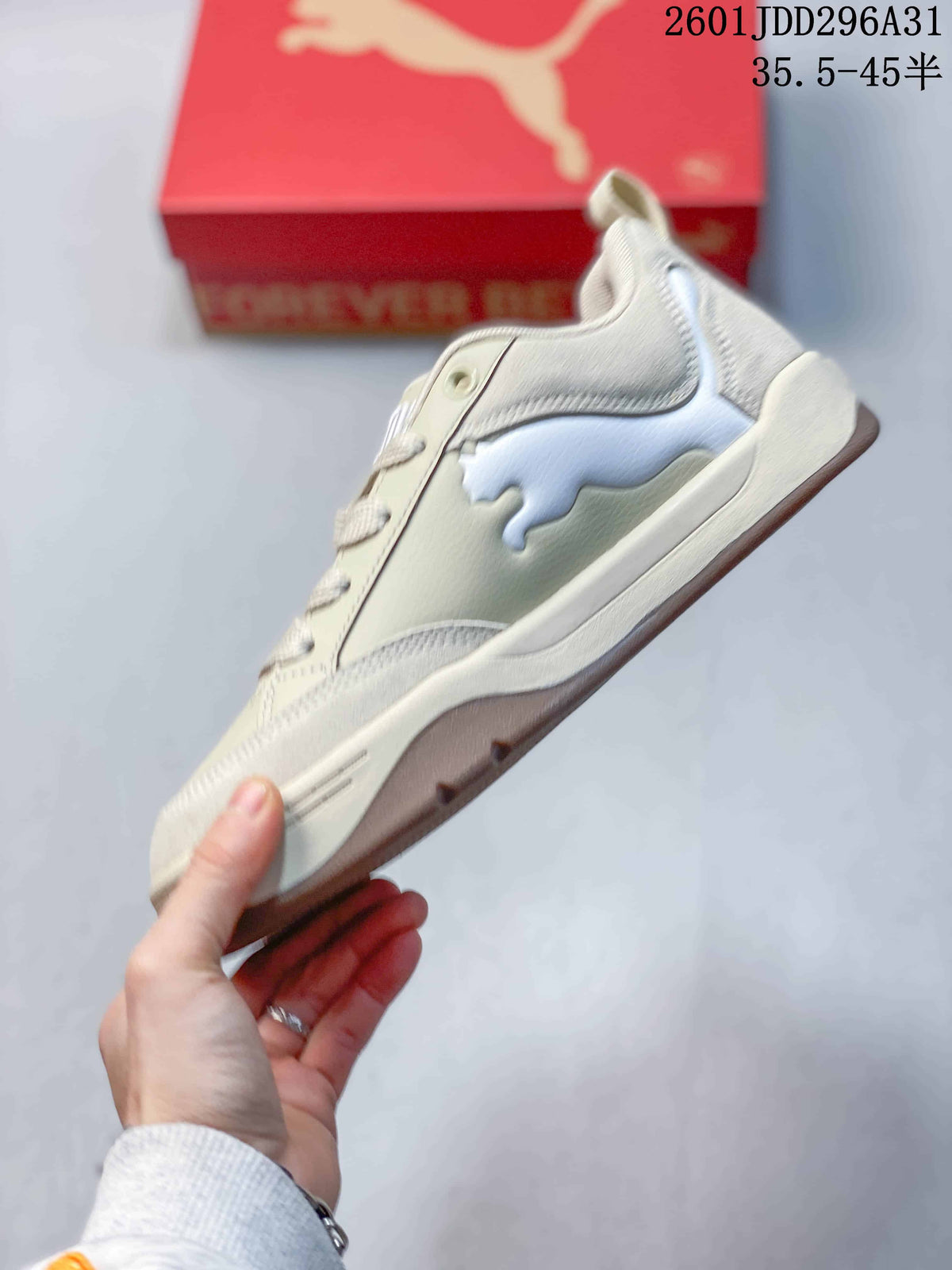 PUMA 180 Platform Sneakers in Cream and White