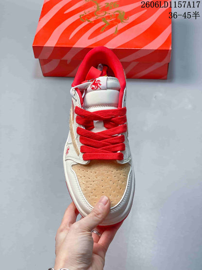 Jordan Air Jordan 1 Low Cream Red Sneakers