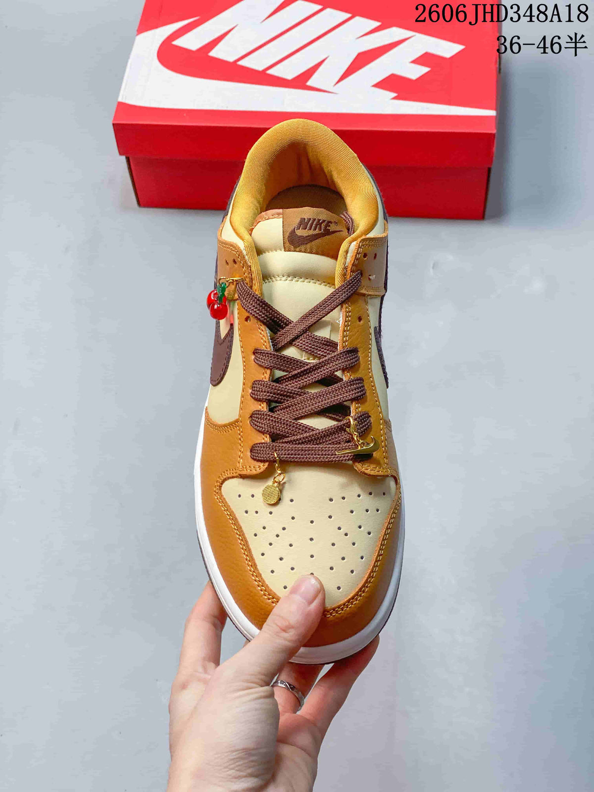 Nike SB Dunk Low Cream and Brown Skate Shoes