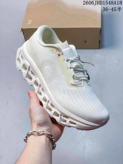 On Cloudmonster White Running Sneakers 611280ASRRY