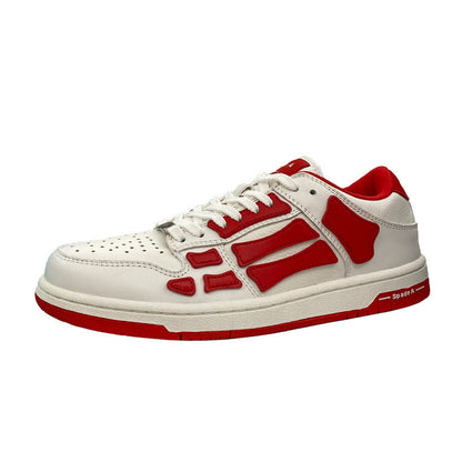 White and Red Low-Top Sneakers MFS003-124