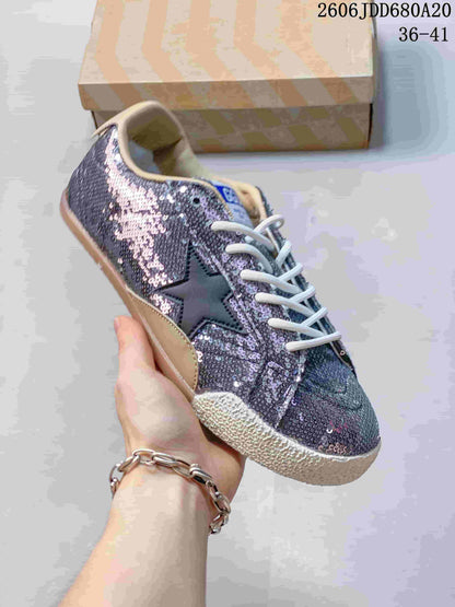 Golden Goose Super-Star Sequin Low-Top Sneakers
