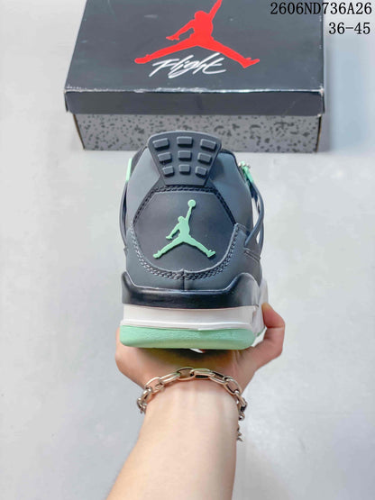 Jordan Air Jordan 4 Retro High-Top Sneakers in Grey and Mint