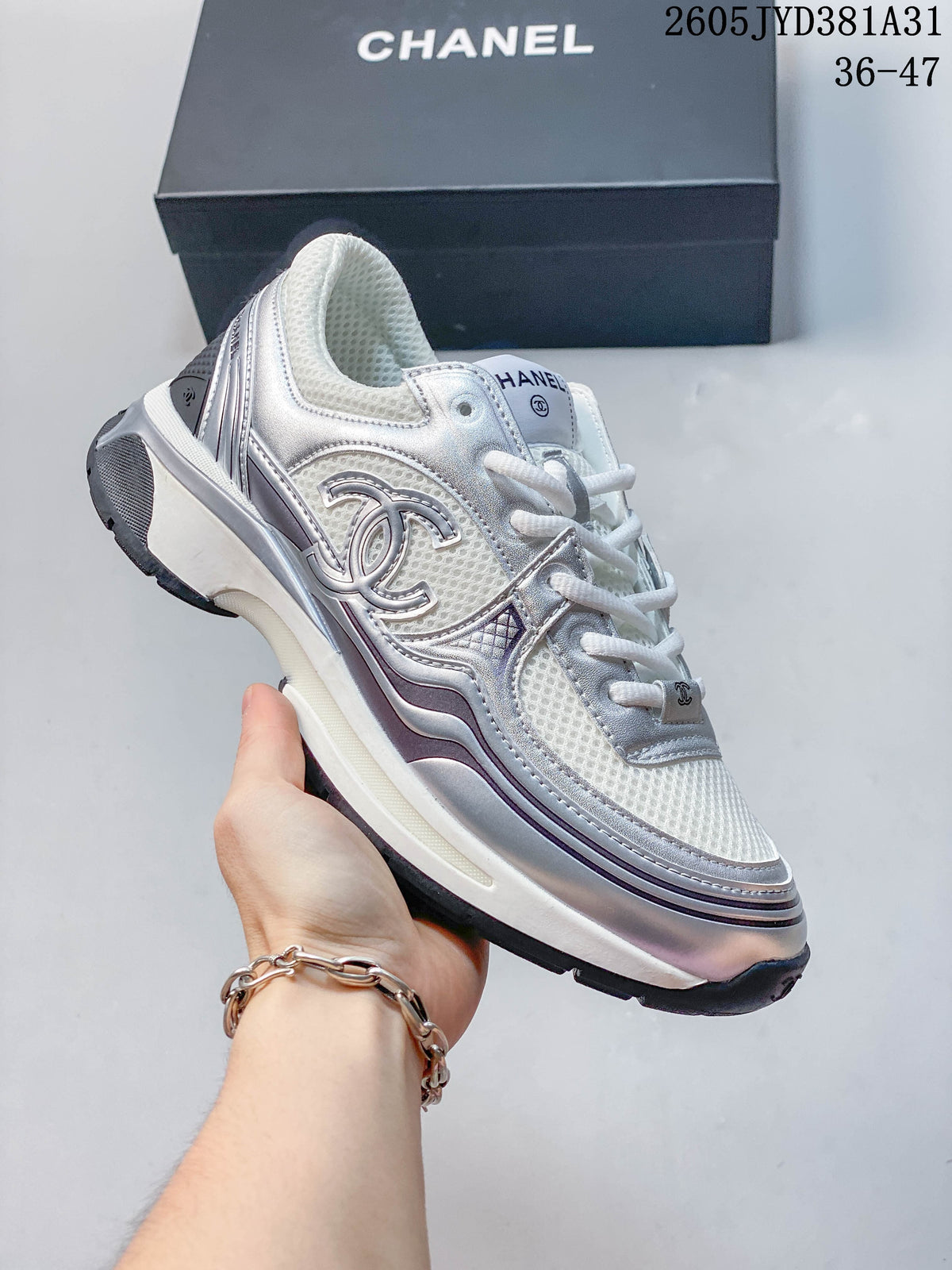 Chanel CC Chunky Sneakers in Mixed Metallic Colors G26U4372F