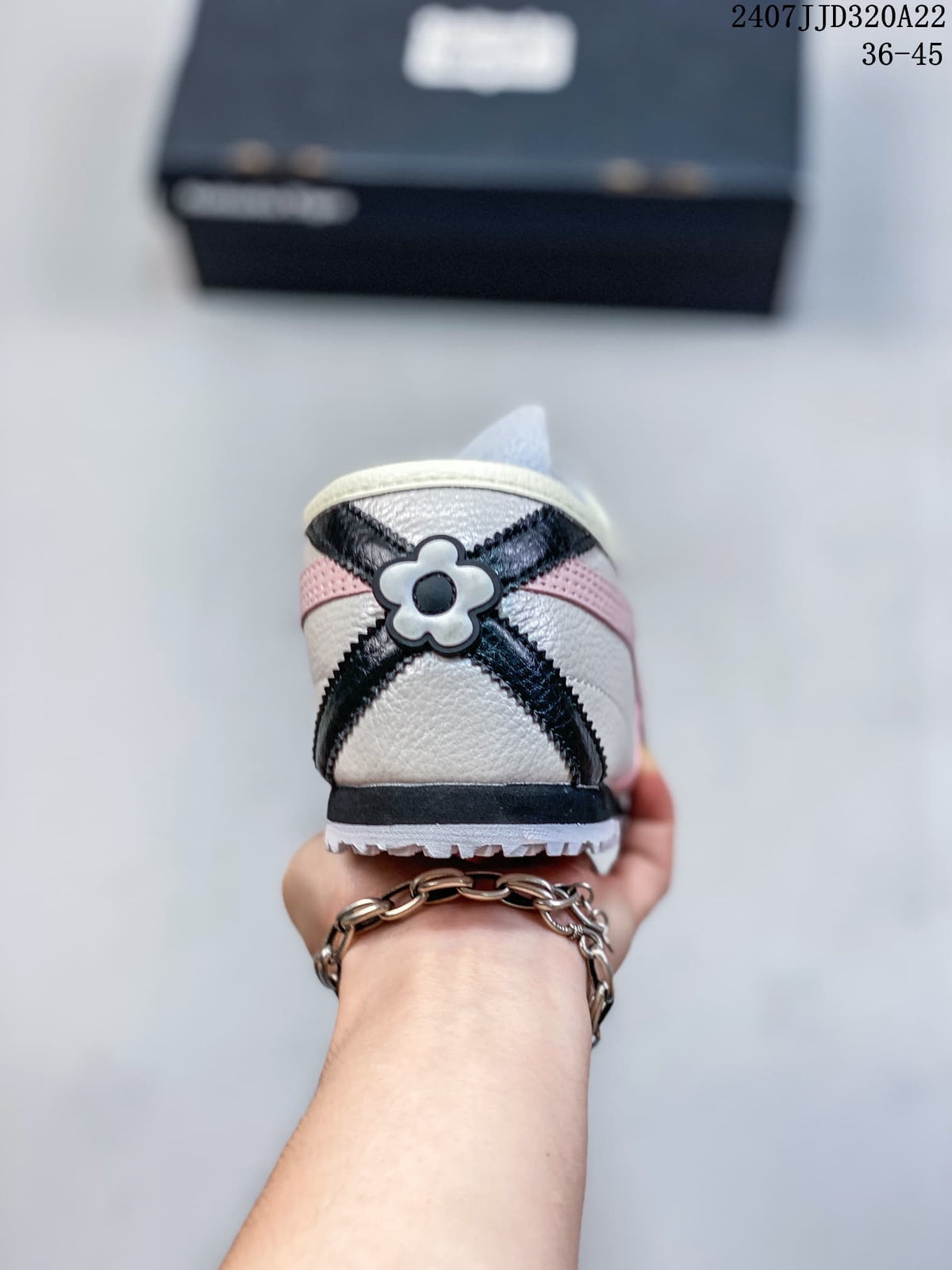 Onitsuka Tiger DL408-0490 Silver and Pink Sneakers