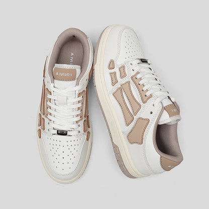 AMIRI Low-Top Sneakers in White and Beige