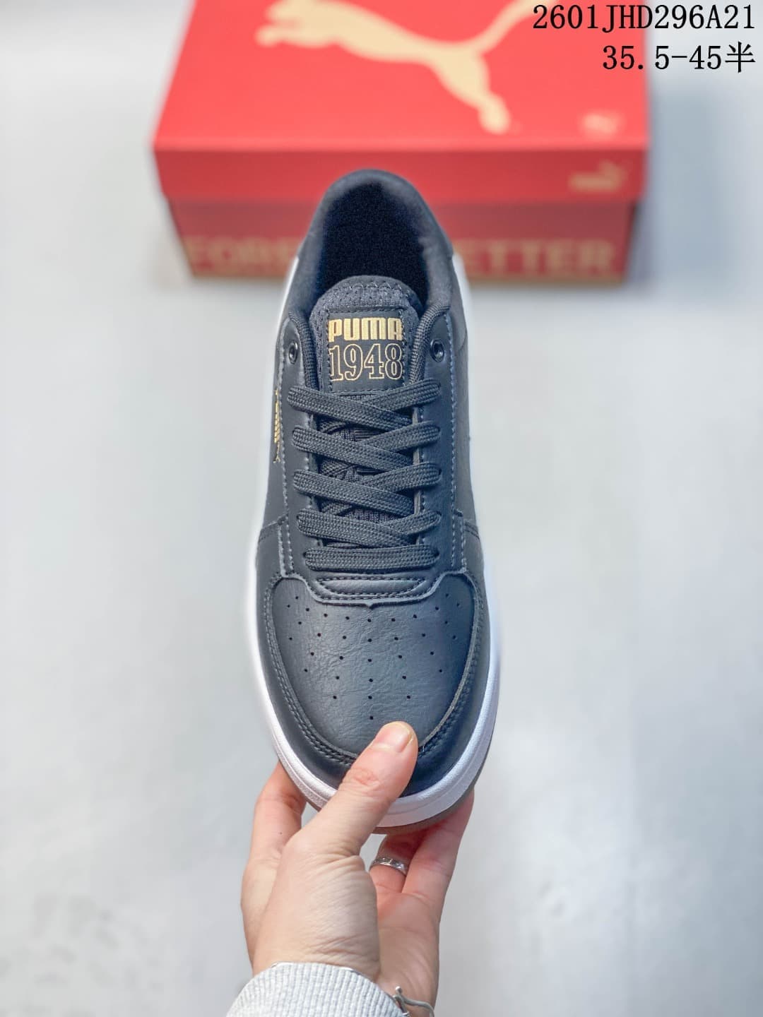 PUMA Caven 2.0 Retro Low-Top Sneakers, Navy and White
