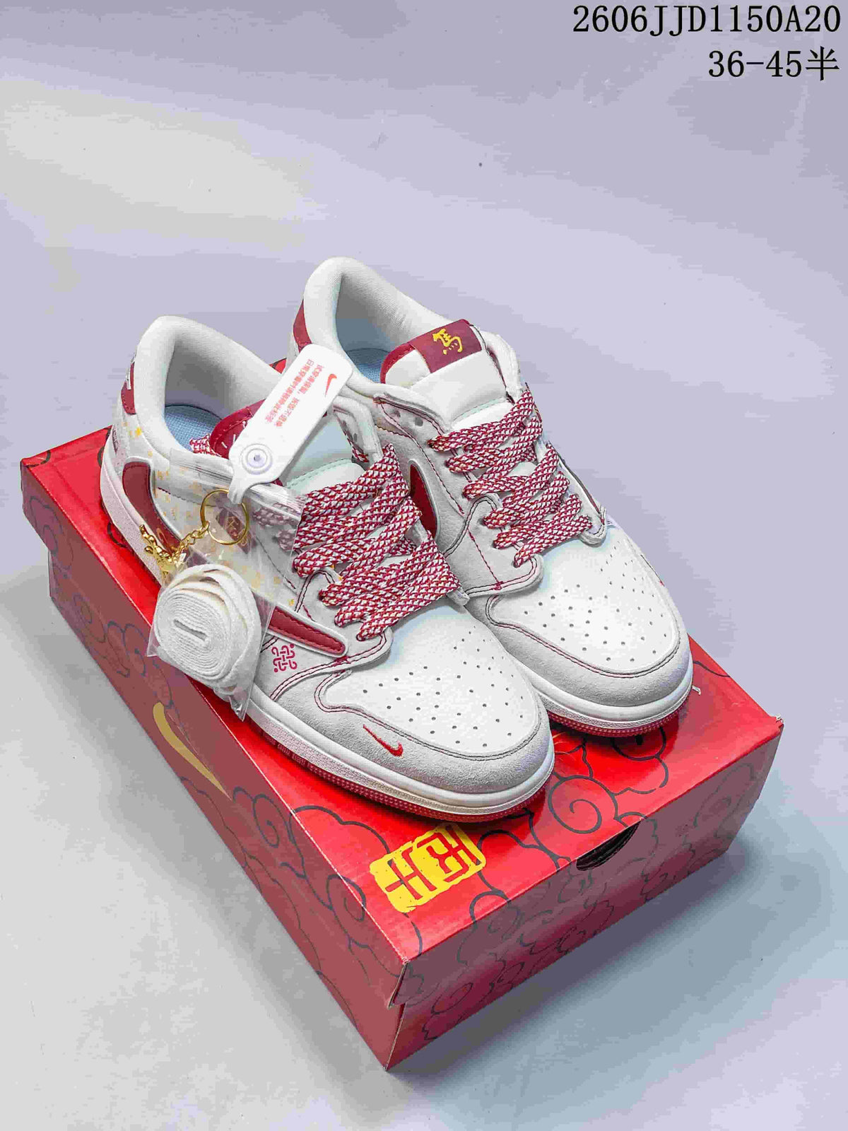 Jordan Air Jordan 1 Low White and Red Sneakers