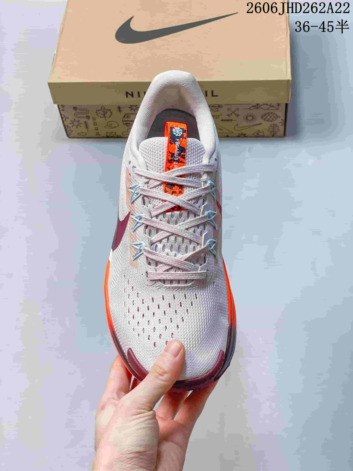 Nike Pegasus Trail 5 Trail Running Shoes, Pink Orange White