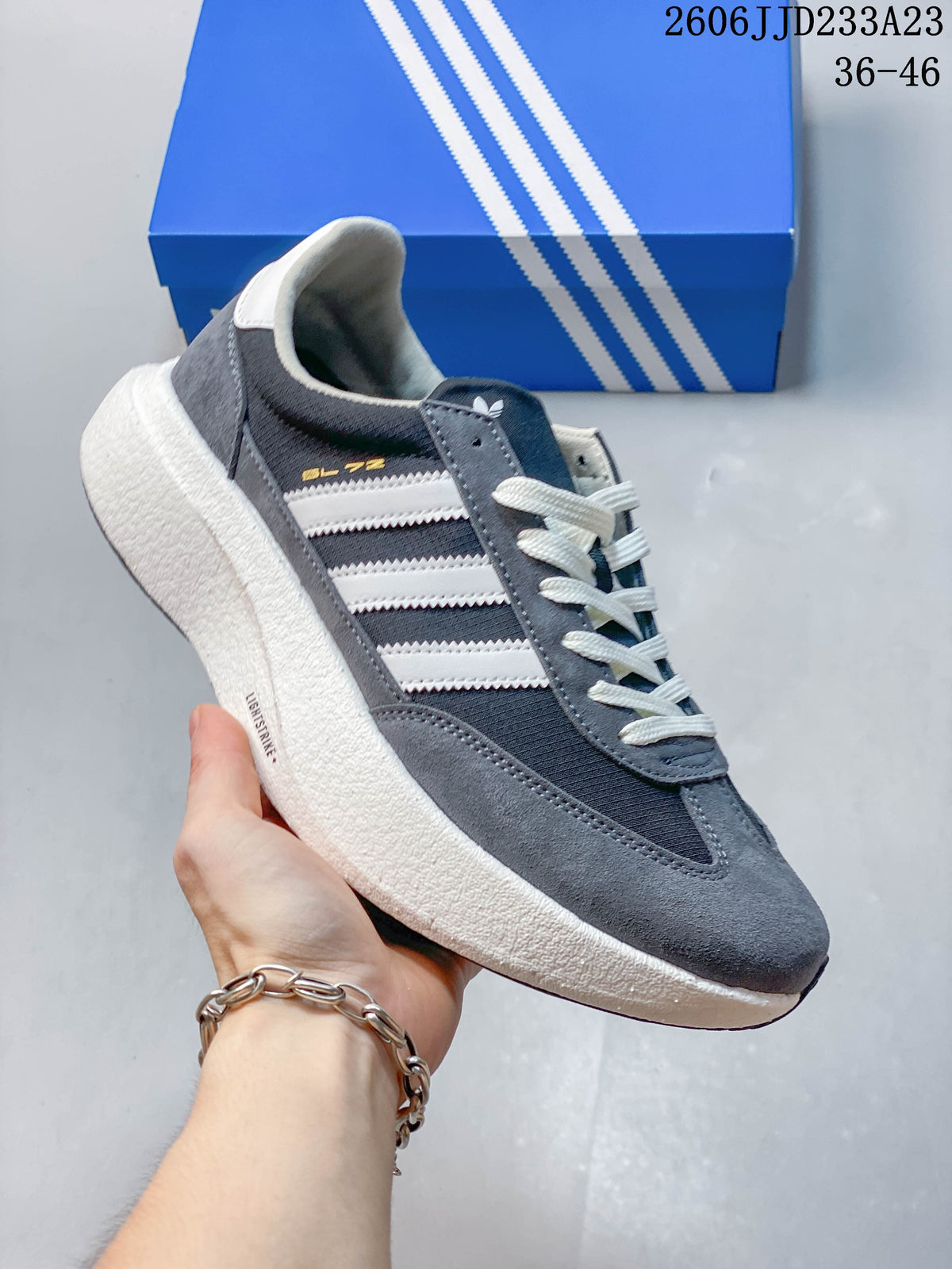adidas Originals SL 72 Pro Sneakers, Gray and White