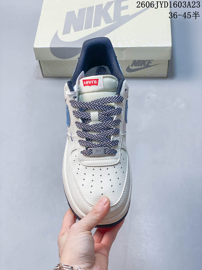 Nike Air Force 1 '07 Low Off-White and Blue Sneakers