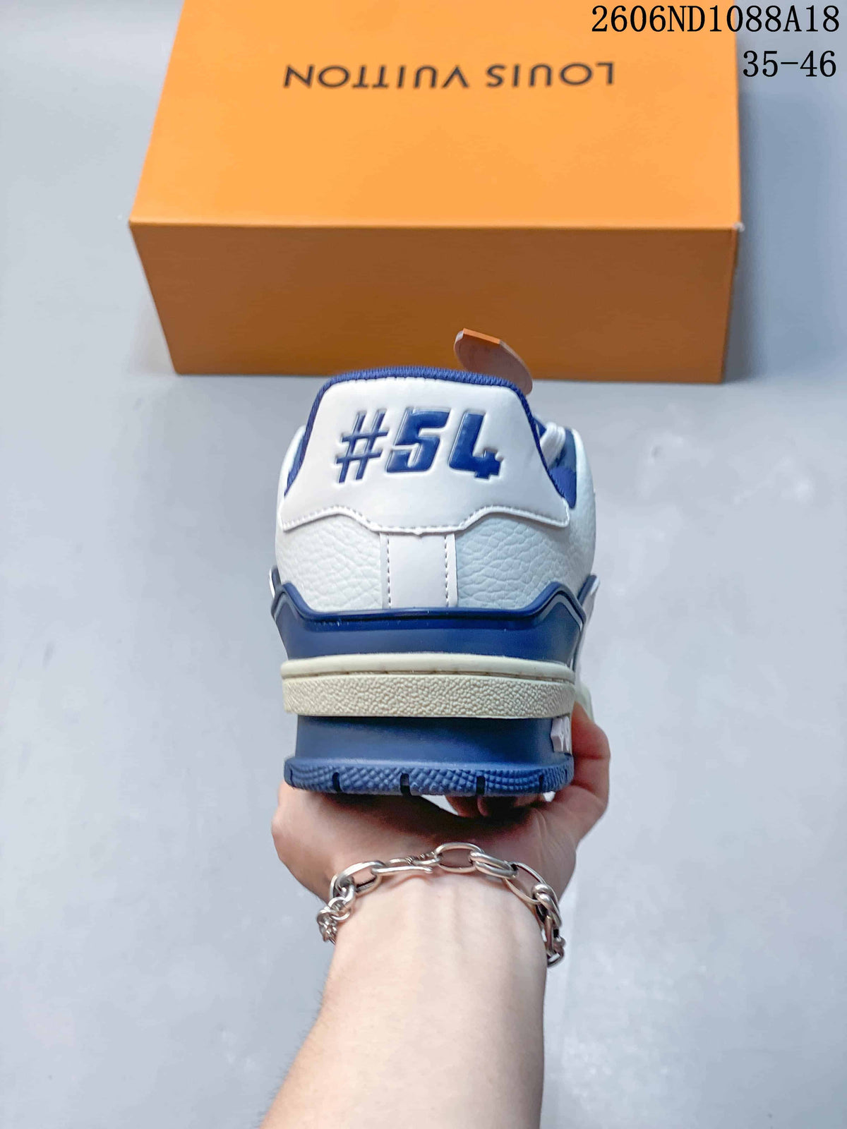 Louis Vuitton Trainer Low-Top Sneakers White Blue