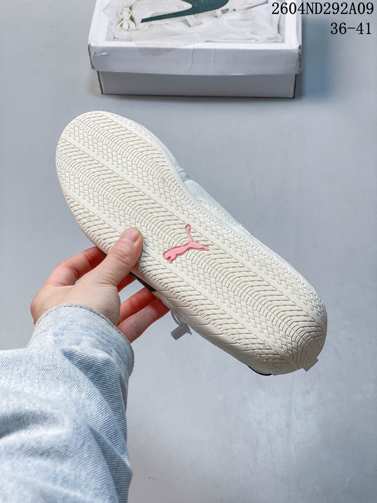 Puma Speedcat Ballet Sneakers in Cream and Navy