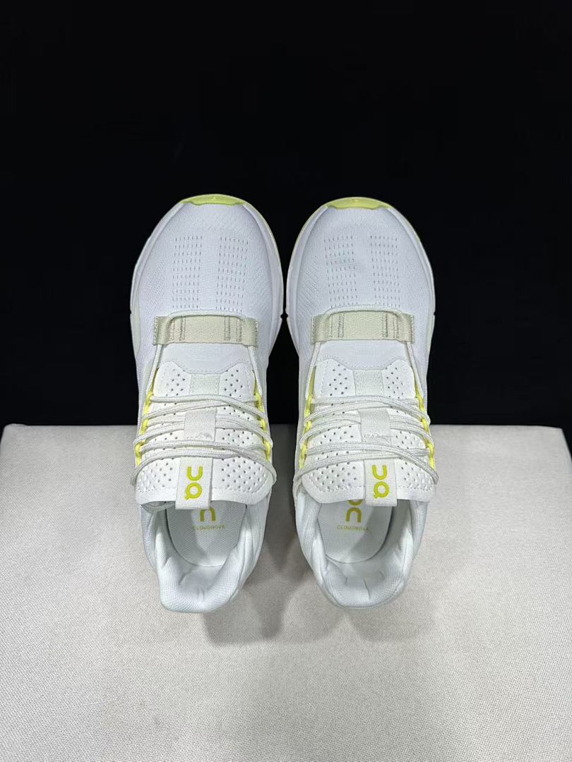 On Cloudnova 2 Sneakers White and Lime