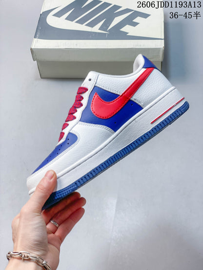 Nike Air Force 1 '07 Low White Blue Red Sneakers