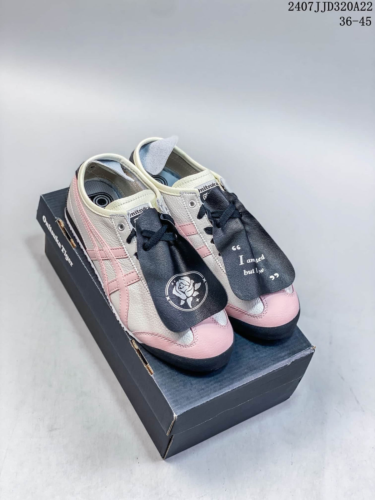Onitsuka Tiger DL408-0490 Silver and Pink Sneakers