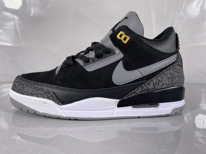 Air Jordan 3 Retro Black and Grey Sneakers