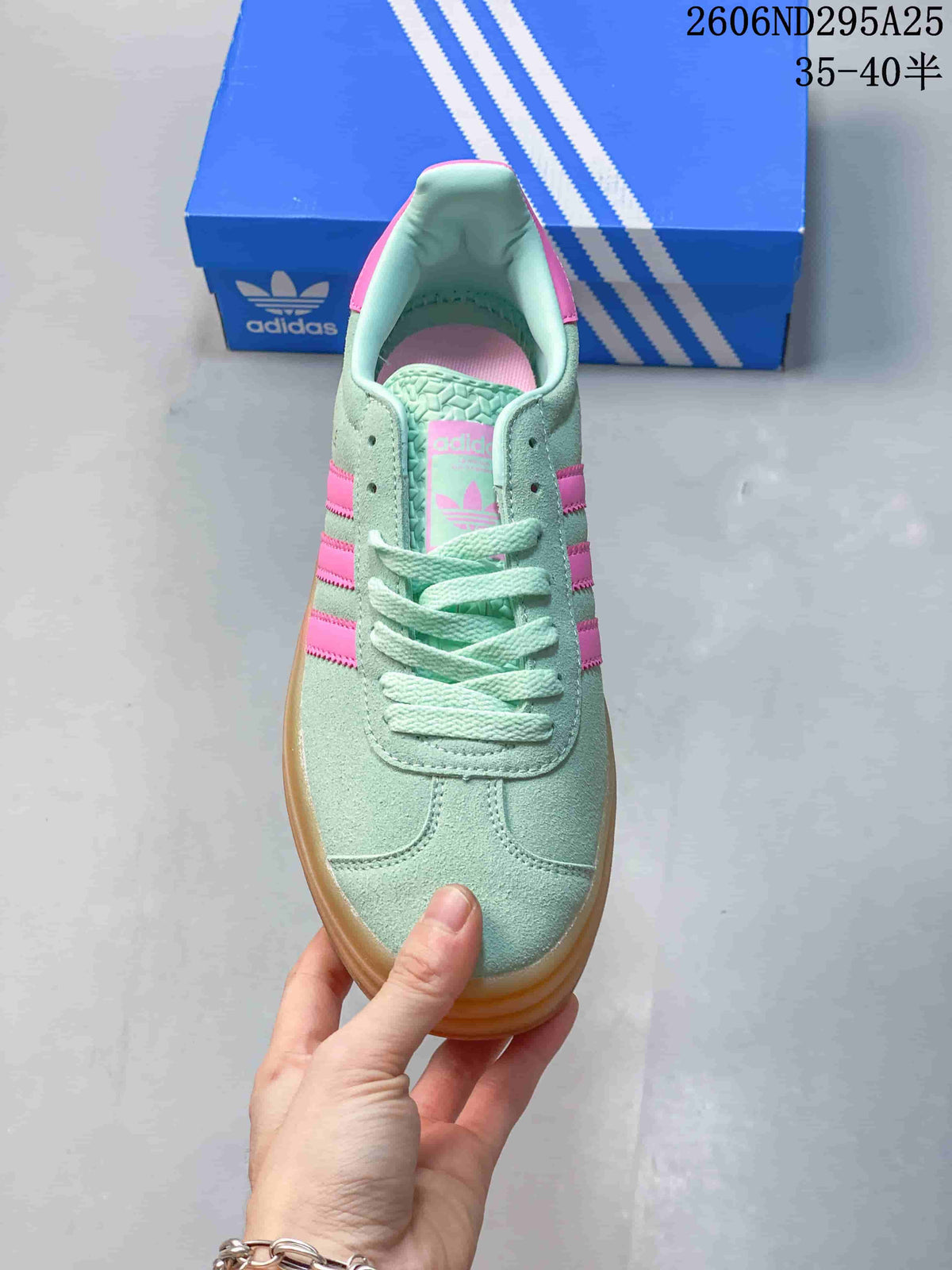 Adidas Originals Gazelle Bold W Platform Sneakers Mint Pink