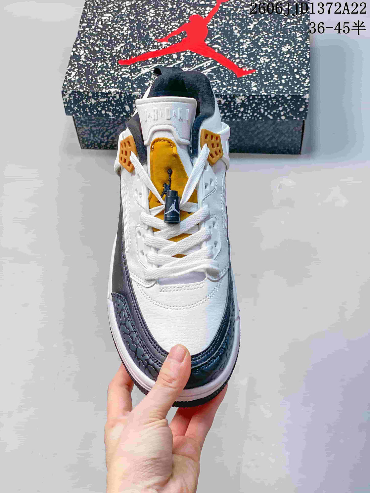 Jordan Spizike Low Sneakers White Navy Gold FQ1579-001