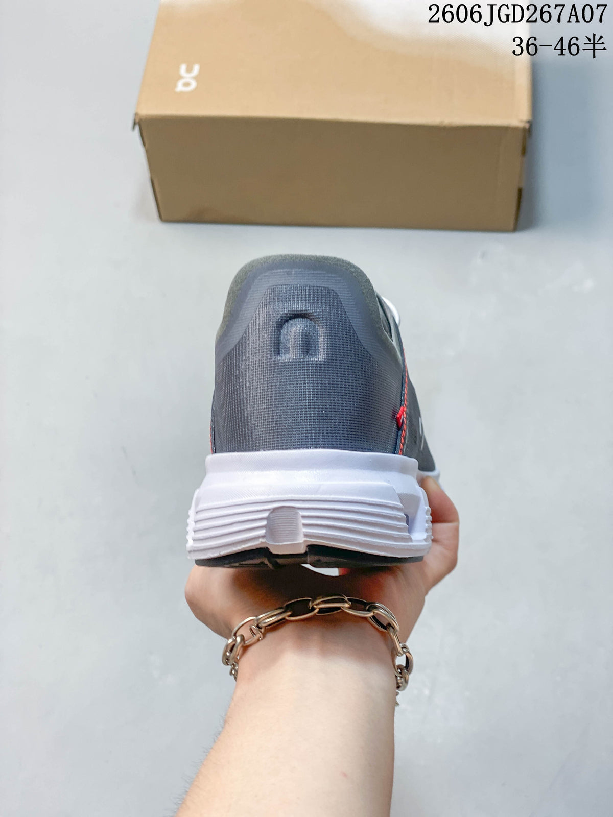 On Cloud 6 Coast Men's Sneakers, Gray and White